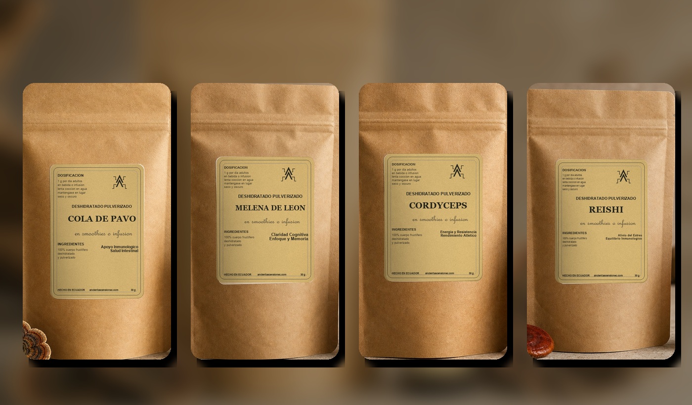 Deshidratados pulverizados Ancient Ascension EC en bolsas de 30 g